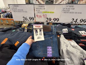 WRANGLER JEAN +MENS LIMITED SIZES