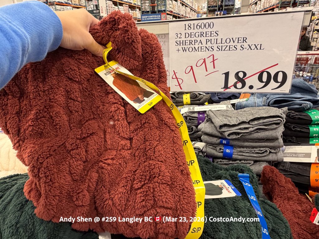 32 DEGREES SHERPA PULLOVER +WOMENS SIZES S-XXL