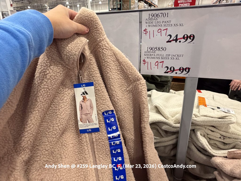 ADIDAS SHERPA FULL ZIP JACKET +WOMENS SIZES XS-XL