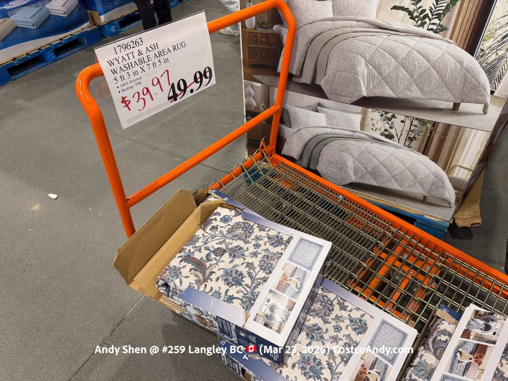 WYATT & ASH WASHABLE AREA RUG 5FT3IN X 7FT5IN