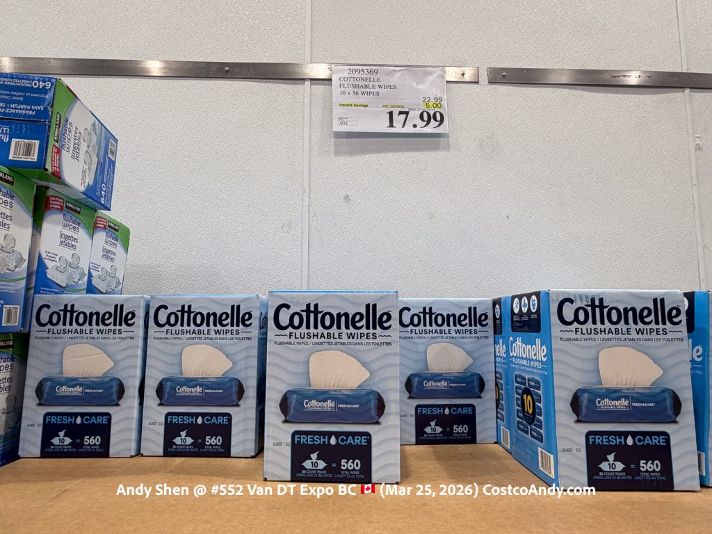 COTTONELLE FLUSHABLE WIPES 10 X 56 WIPES