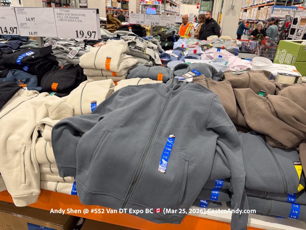 KIRKLAND SIGNATURE FULL ZIP HOODIE +MENS SIZES S-XXL