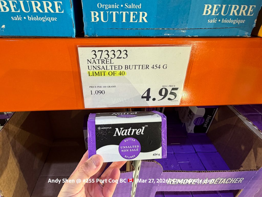 NATREL UNSALTED BUTTER 454G