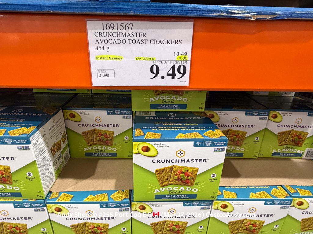 CRUNCHMASTER AVOCADO TOAST CRACKERS 454G