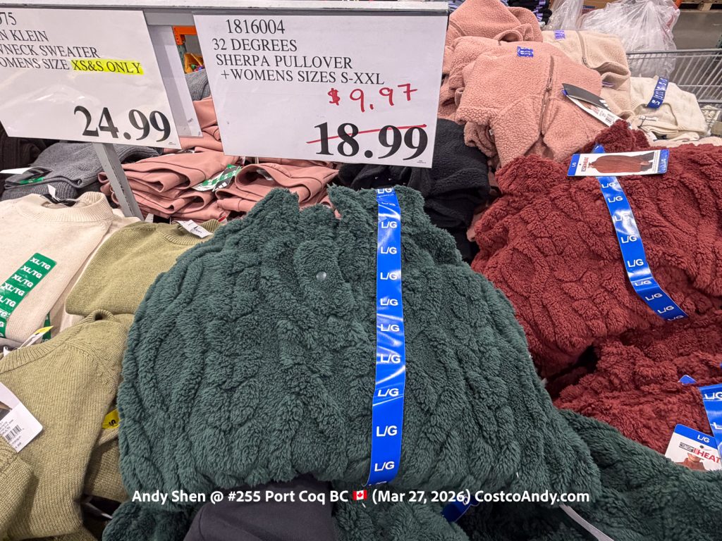 32 DEGREES SHERPA PULLOVER +WOMENS SIZES S-XXL