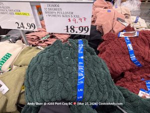 32 DEGREES SHERPA PULLOVER +WOMENS SIZES S-XXL