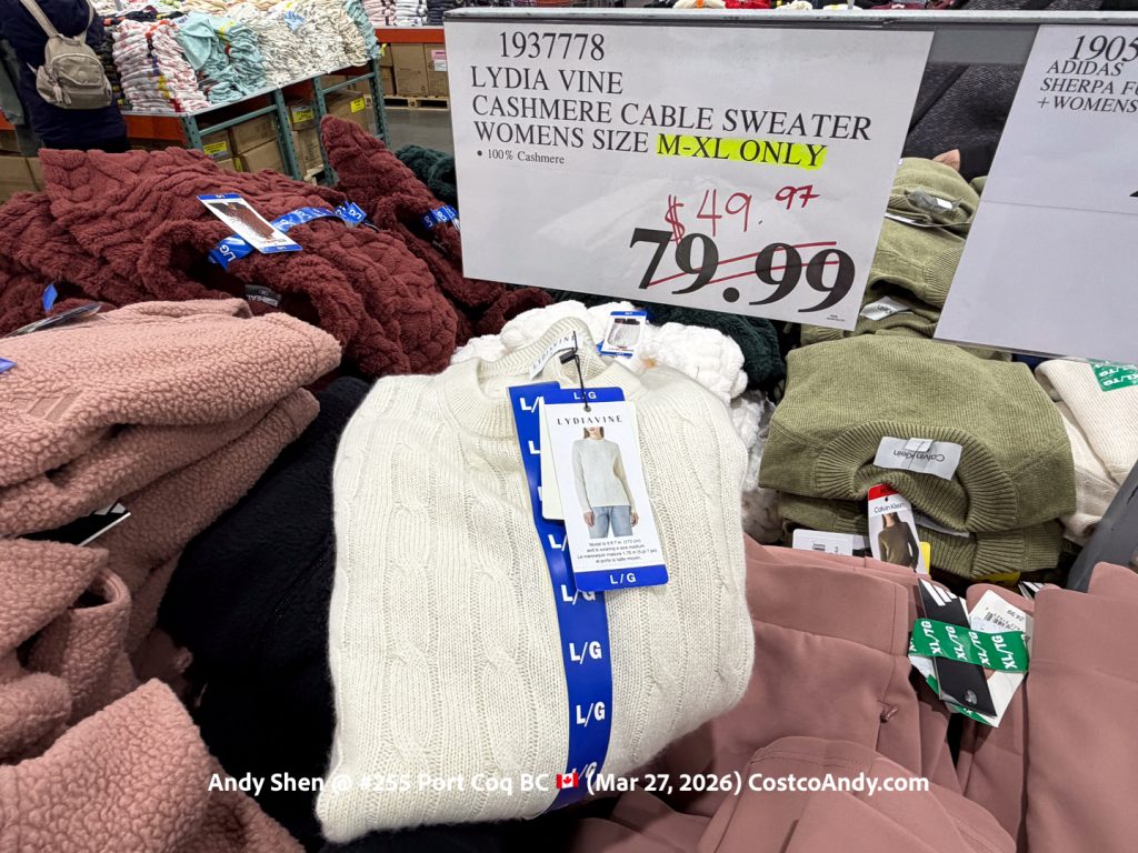 LYDIA VINE CASHMERE CABLE SWEATER WOMENS SIZES S-XL