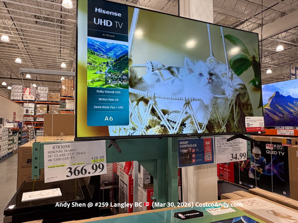 HISENSE 58A6NY 58 CLASS (57.5 DIAG) 4K UHD LED TV