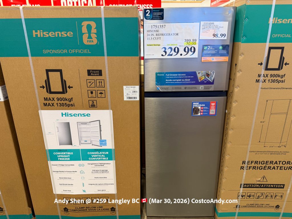 HISENSE 24 IN. REFRIGERATOR 11.5 CUFT