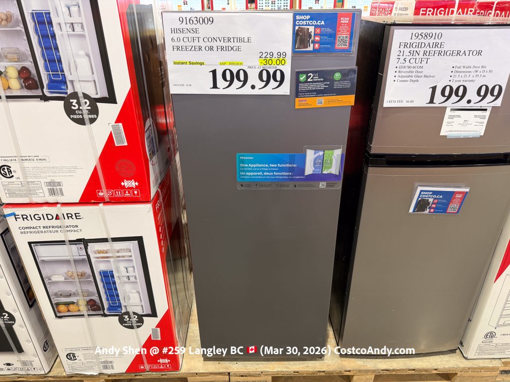 6.0 CUFT CONVERTIBLE FREEZER OR FRIDGE