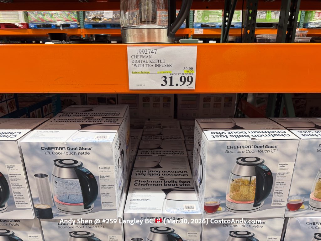 CHEFMAN DIGITAL KETTLE WITH TEA INFUSER