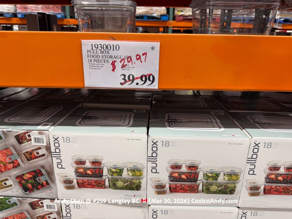 PULL BOX FOOD STORAGE SET 18 PIECES