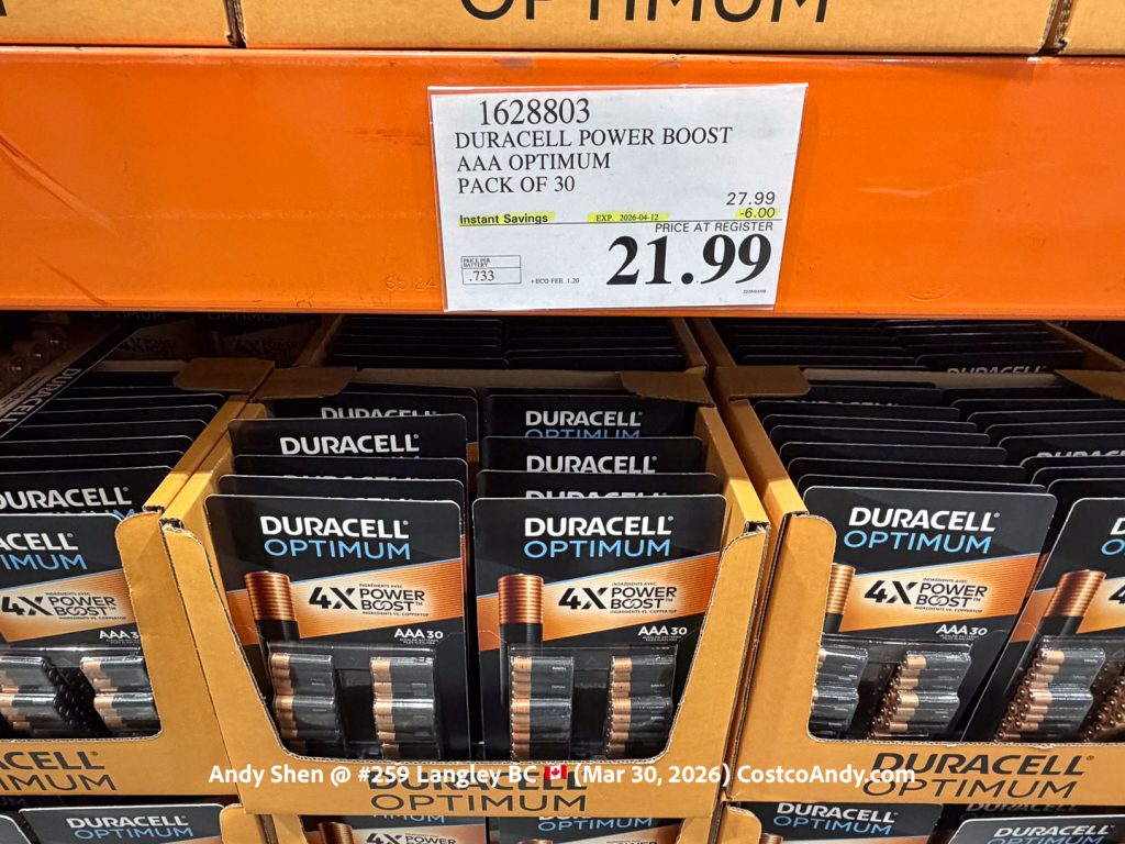 DURACELL POWER BOOST AAA OPTIMUM PACK OF 30