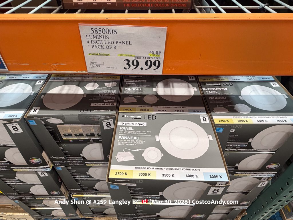 LUMINUS 4 INCH LED PANEL PACK OF 8