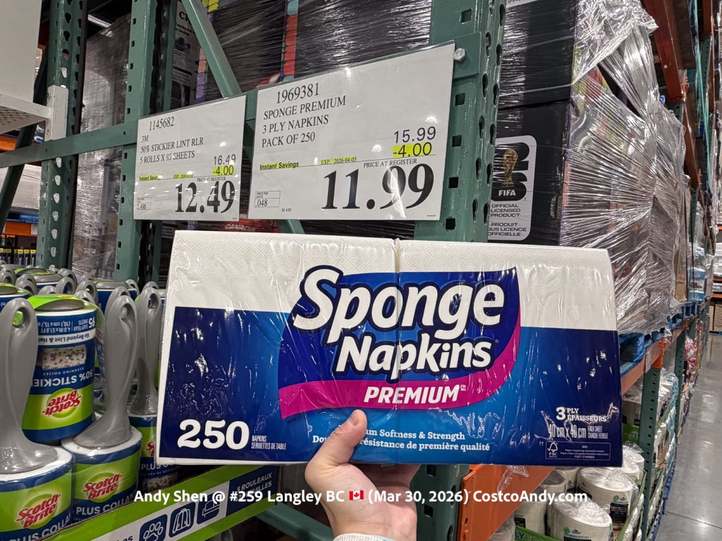 SPONGE PREMIUM 3 PLY NAPKINS PACK OF 250