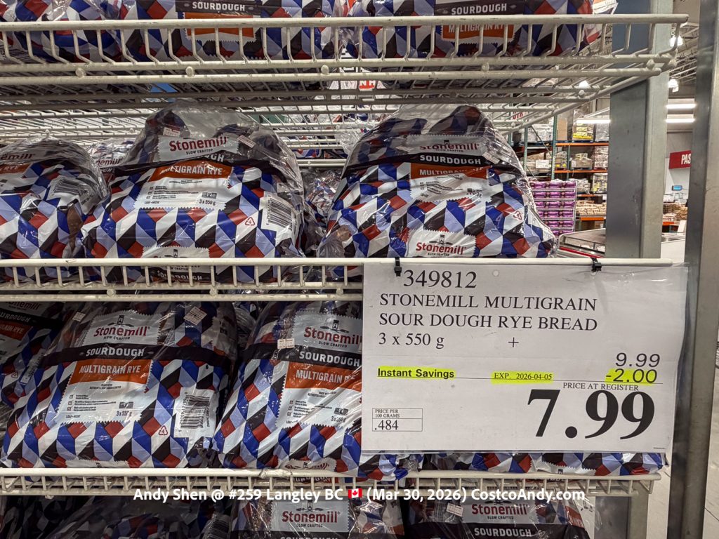 STONEMILL MULTIGRAIN SOUR DOUGH RYE BREAD 3X550G