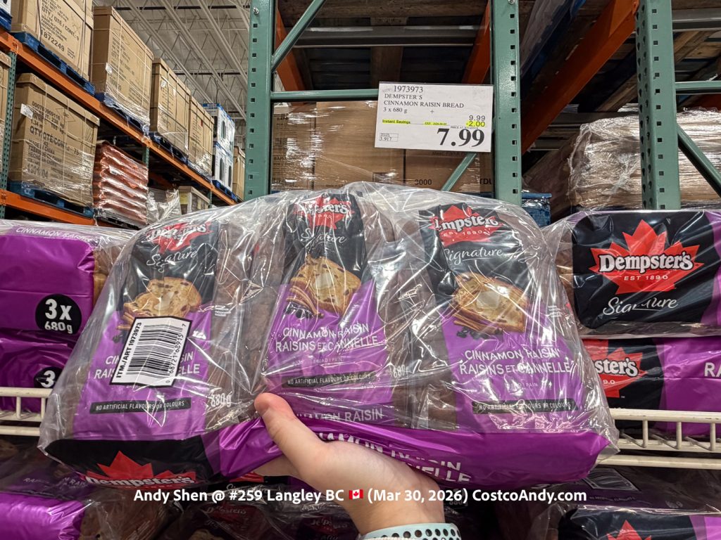 DEMPSTER’S CINNAMON RAISIN BREAD 3 X 680G