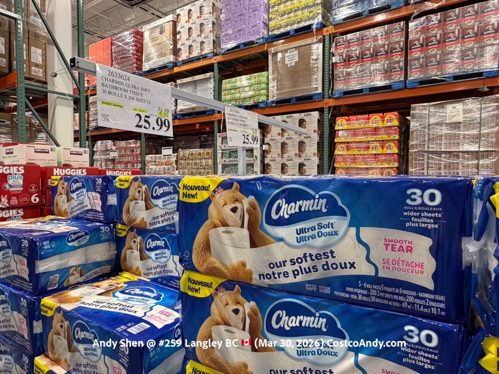CHARMIN ULTRA SOFT BATHROOM TISSUE 30 ROLLS X 200 SHEETS