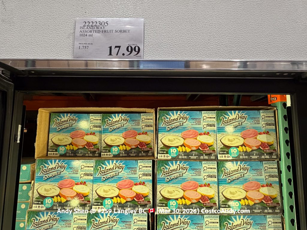 ISLAND WAY ASSORTED FRUIT SORBET 1024 ML