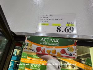 ACTIVIA LACTOSE FREE YOGURT 24x100G