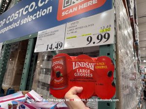 LINDSAY LARGE PITTED OLIVES 6X398ML