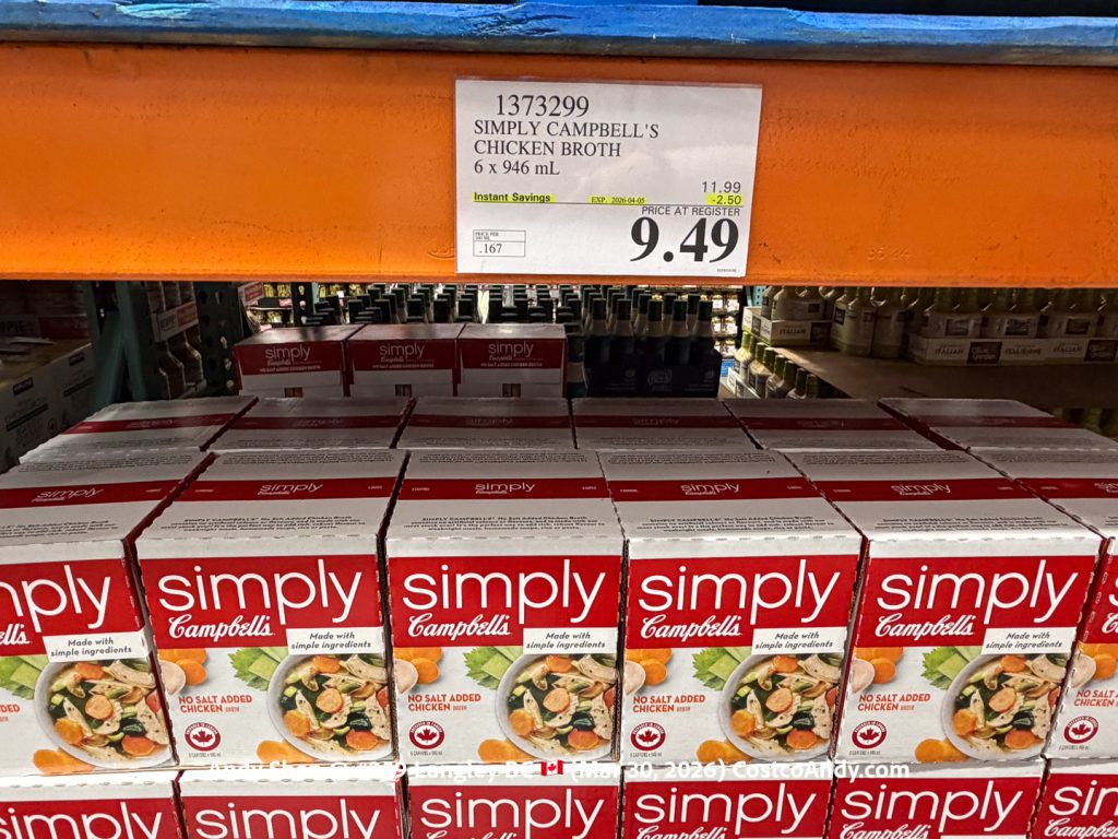 CAMPBELL’S SIMPLY CHICKEN BROTH 6 x 946 mL