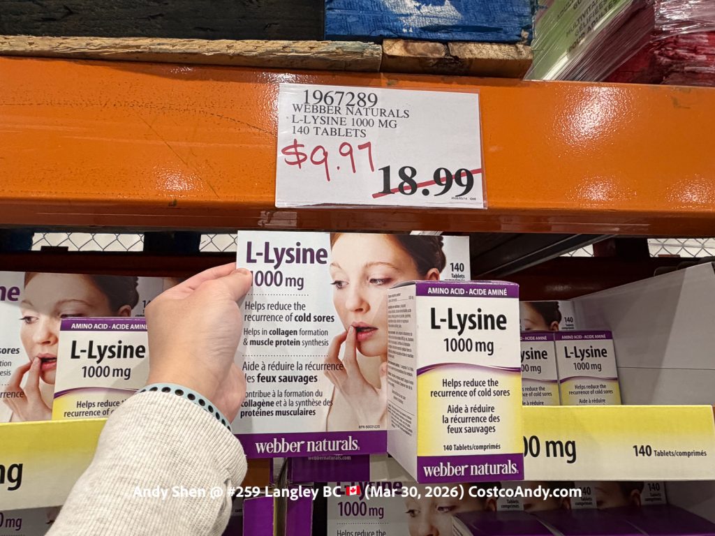 WEBBER NATURALS L-LYSINE 1000 MG 140 TABLETS