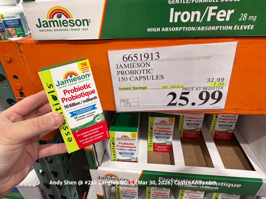 Jamieson Probiotic 10 Billion 150 capsules