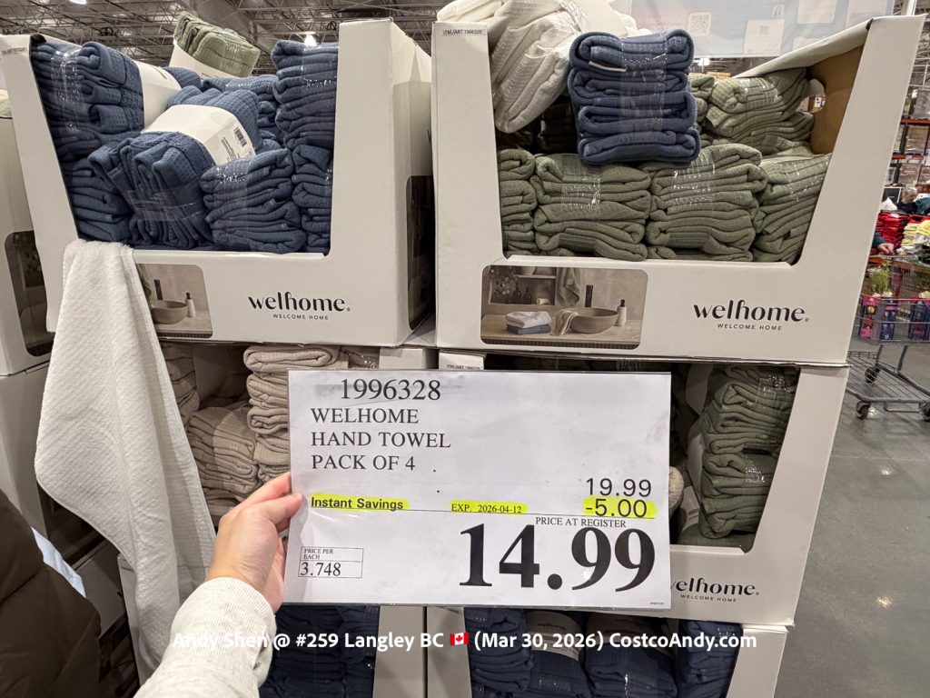 WELHOME HAND TOWEL PACK OF 4