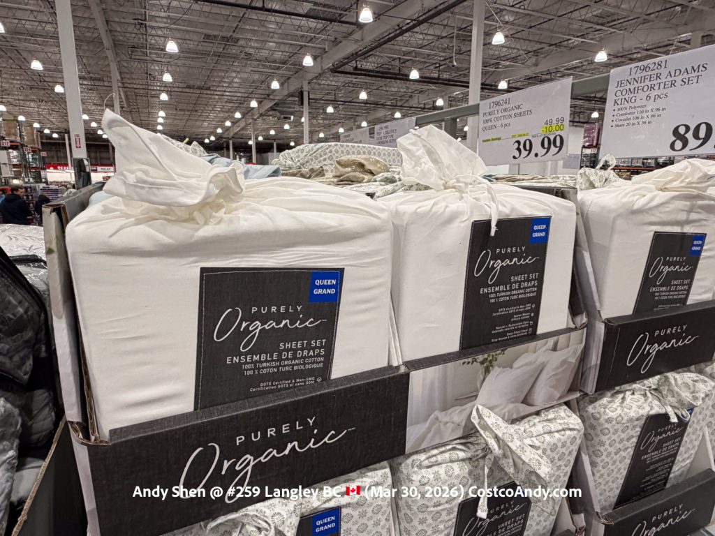 PURELY ORGANIC 100% COTTON SHEETS QUEEN – 6 PCS