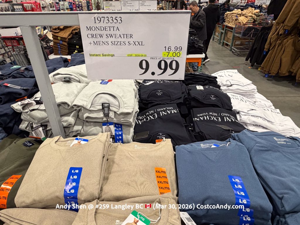 MONDETTA CREW SWEATER +MENS SIZES S-XXL