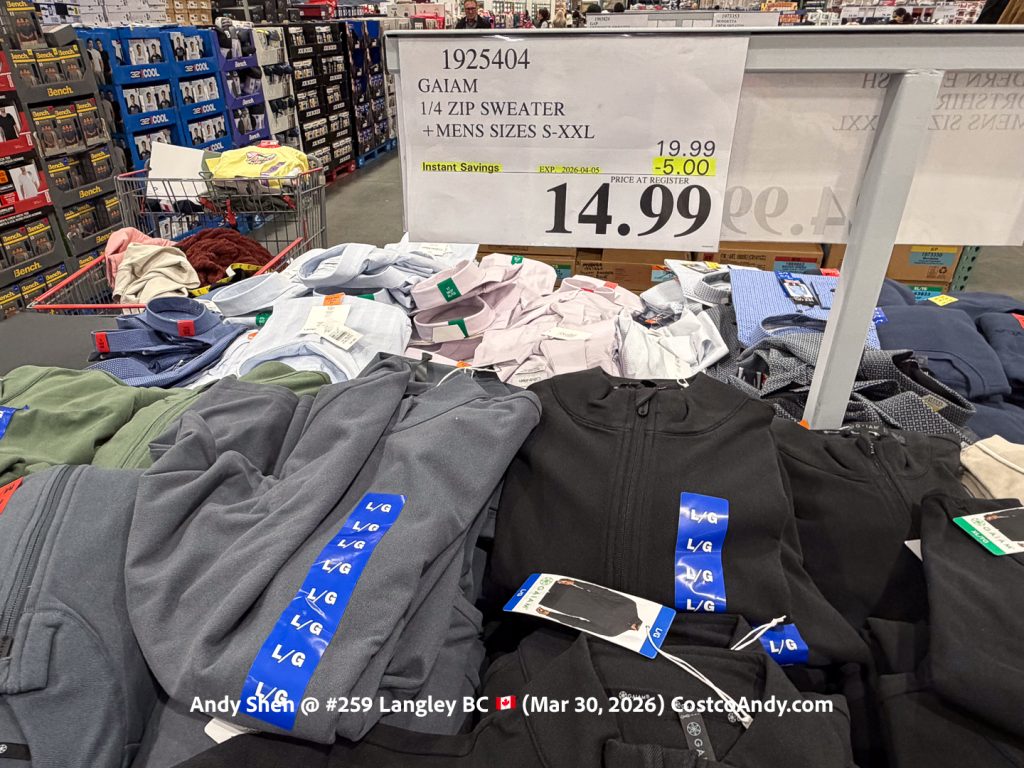 GAIAM 1/4 ZIP SWEATER + MENS SIZES S-XXL
