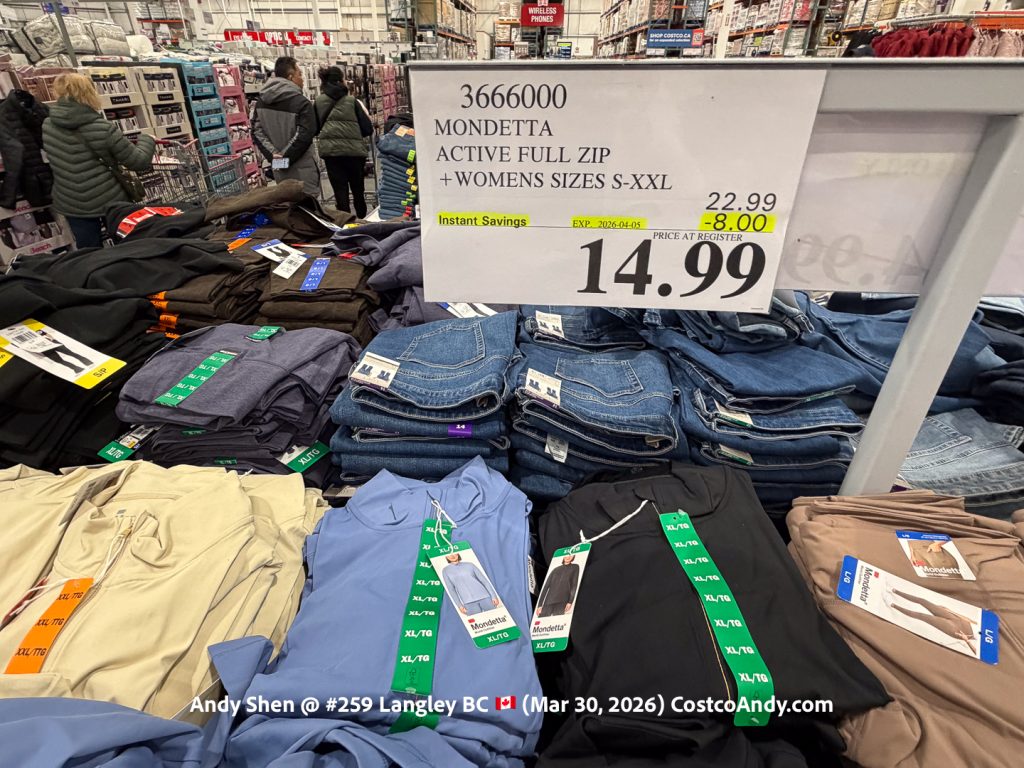 MONDETTA ACTIVE FULL ZIP + WOMENS SIZES S-XXL