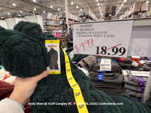 32 DEGREES SHERPA PULLOVER +WOMENS SIZES S-XXL