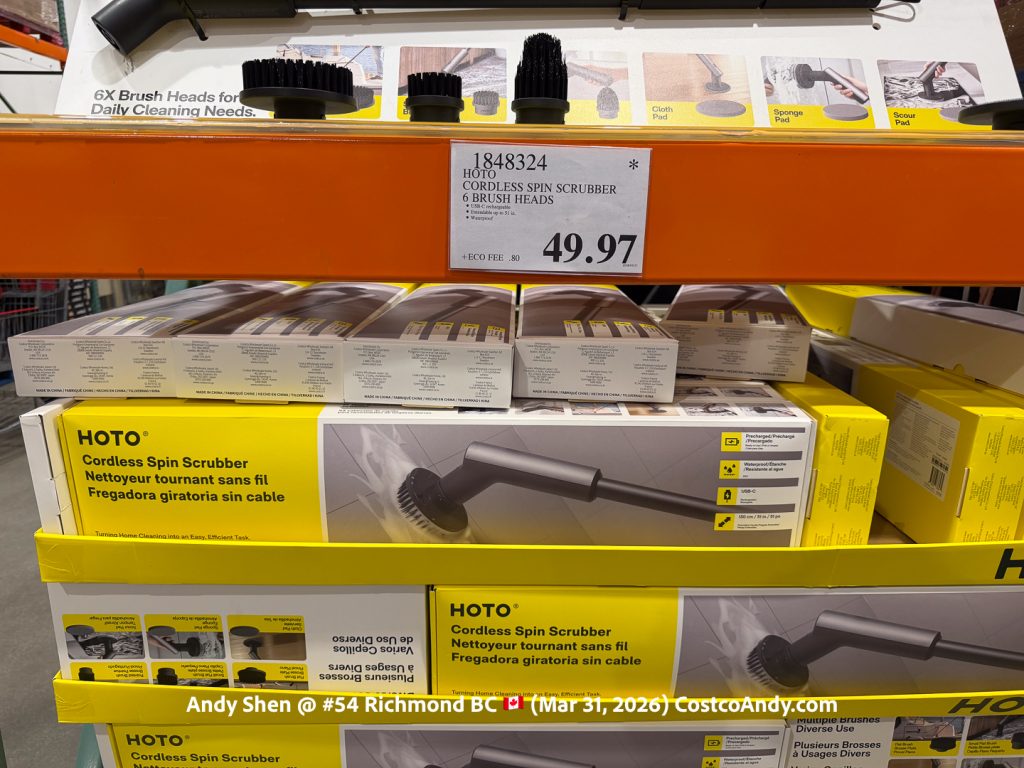 HOTO CORDLESS SPIN SCRUBBER 6 BRUSH HEADS