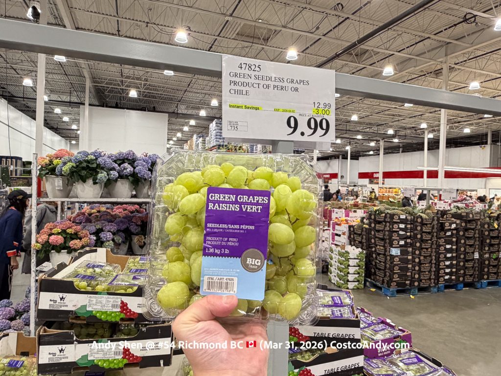 GREEN SEEDLESS GRAPES 3LB