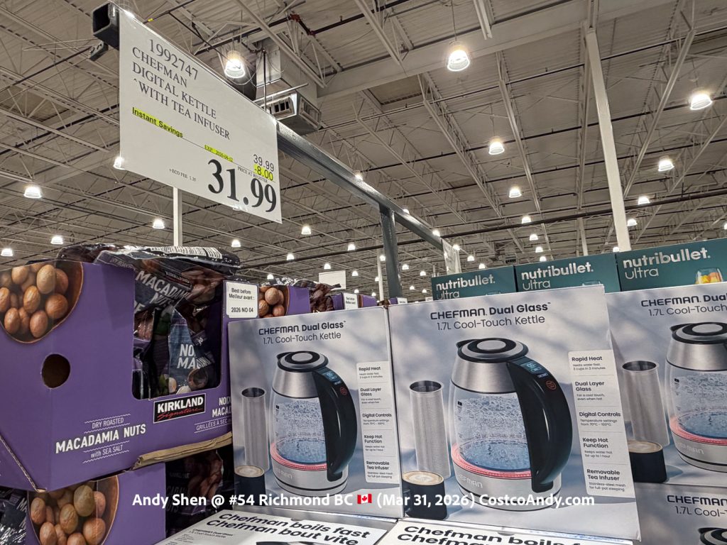 CHEFMAN DIGITAL KETTLE WITH TEA INFUSER