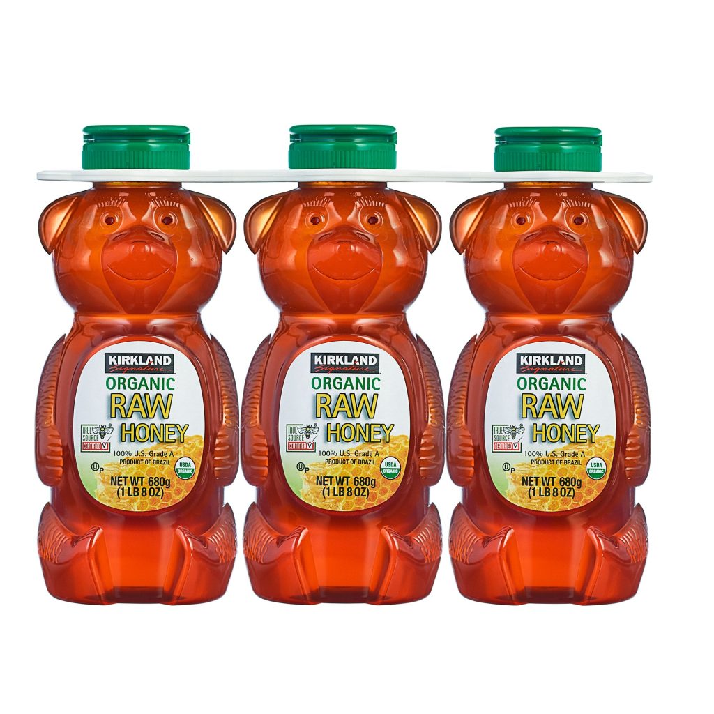 KIRKLAND SIGNATURE ORGANIC RAW HONEY BEARS 3/24 OZ