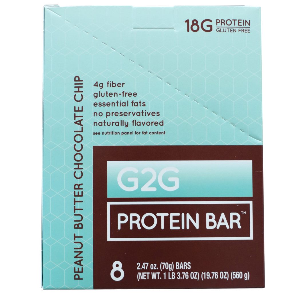 G2G PROTEIN BAR PEANUT BUTTER CHOCOLATE CHIP 8 CT