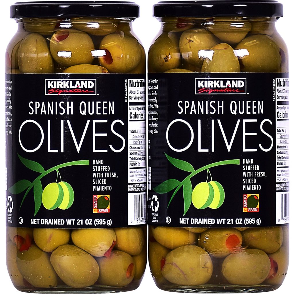 KIRKLAND SIGNATURE SPANISH QUEEN OLIVES 2/21 OZ