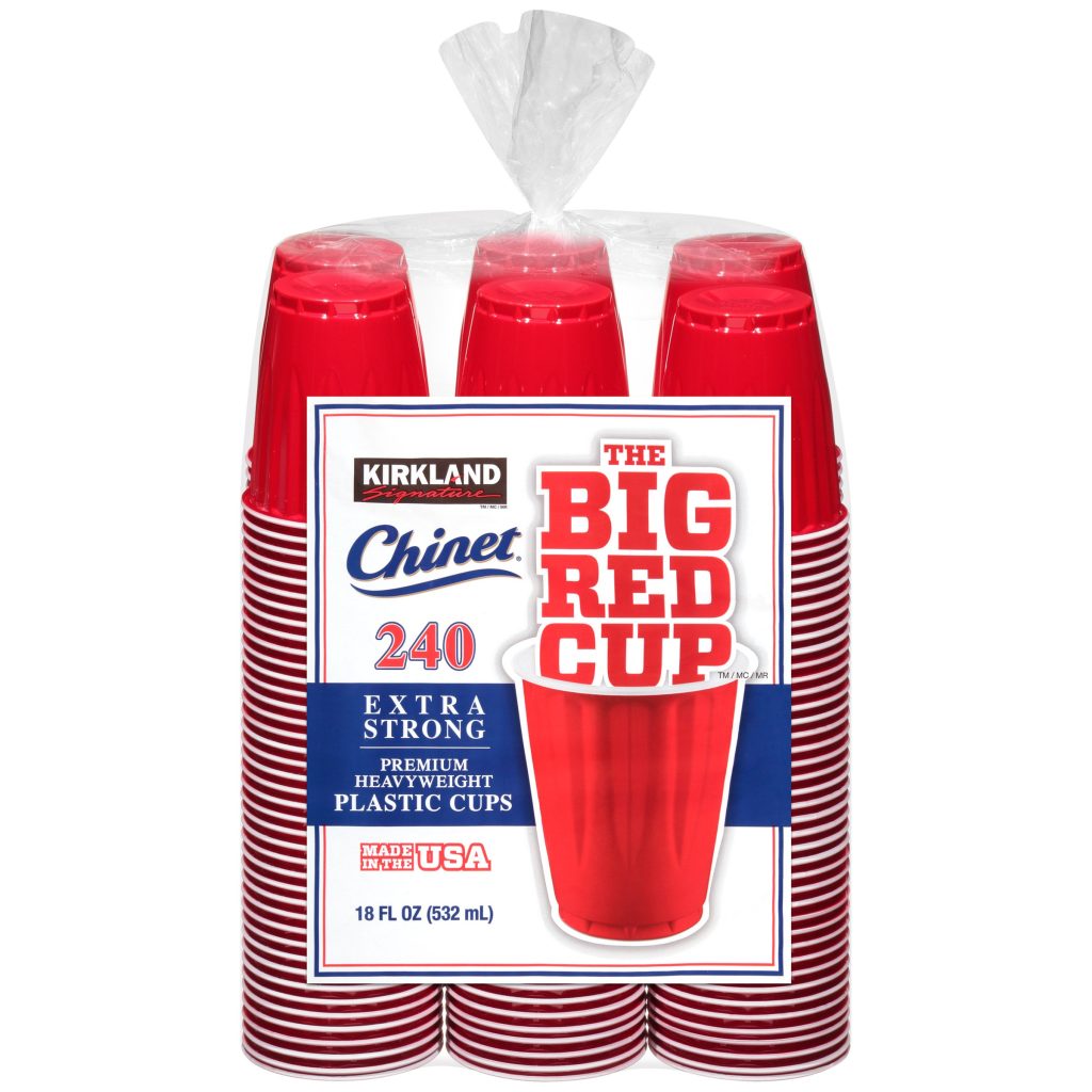 KIRKLAND SIGNATURE CHINET RED CUPS 240/18 OZ