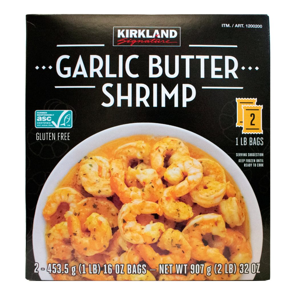 KIRKLAND SIGNATURE GARLIC BUTTER SHRIMP 2 LB