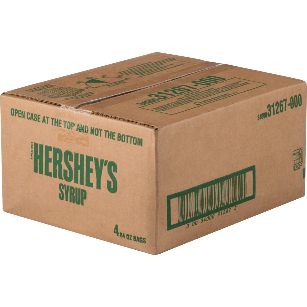 HERSHEY’S CHOCOLATE SYRUP 4-64 OZ BAGS OF SYRUP