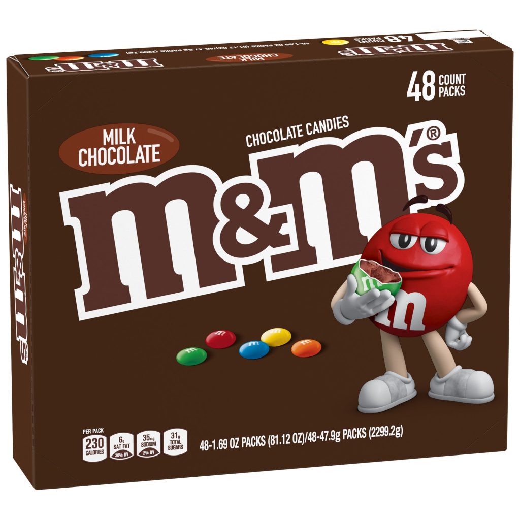 M&M’S MILK CHOCOLATE 48 CT/1.69 OZ