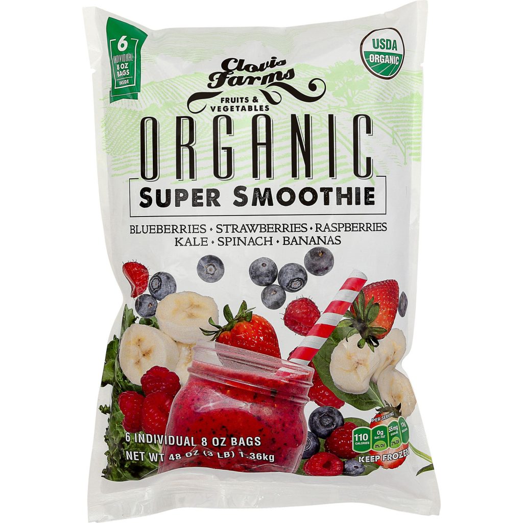 CLOVIS FARMS ORGANIC SUPER SMOOTHIE BLEND 6/.5 LB