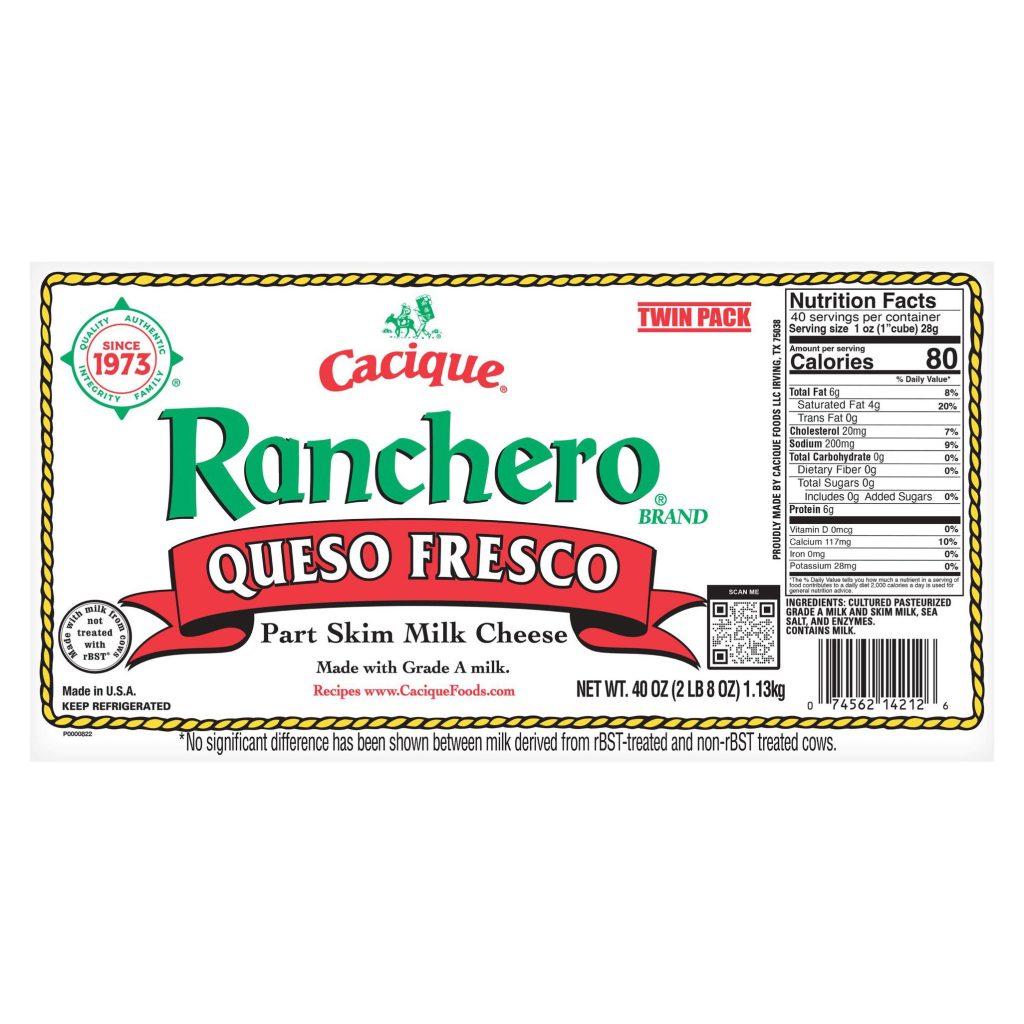 CACIQUE RANCHERO QUESO FRESCO 2/1.25LB