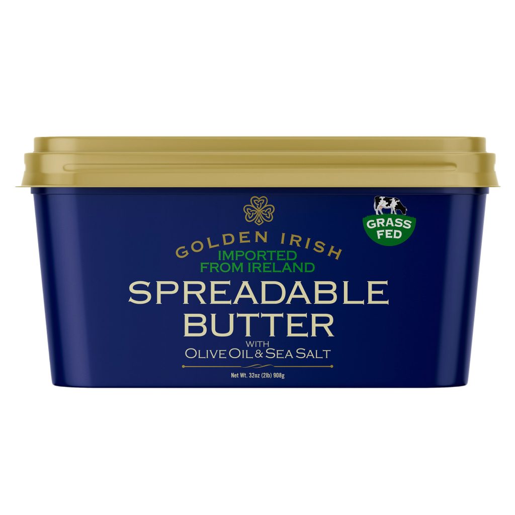 GOLDEN IRISH SPREADABLE BUTTER 2 POUND TUB