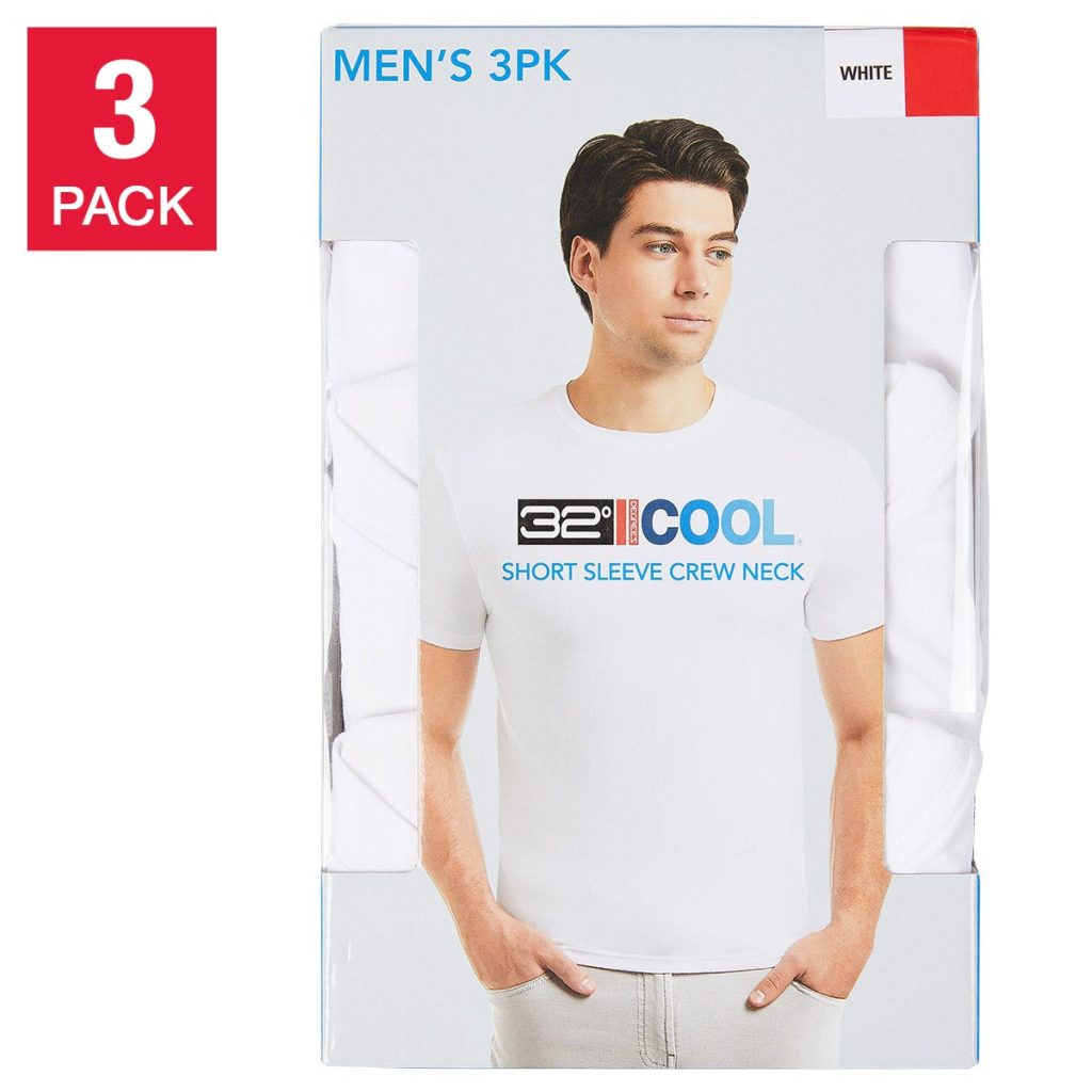 32 DEGREES + MEN’S COOL TEE 3 PACK