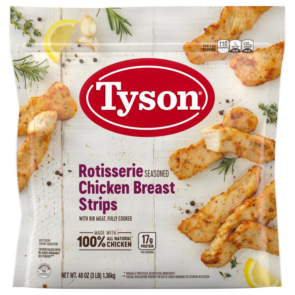 TYSON ROTISSERIE CHICKEN BREAST STRIPS 3 LB