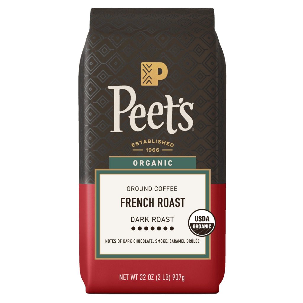 PEET’S COFFEE ORGANIC FRENCH ROAST 2 LBS GROUND